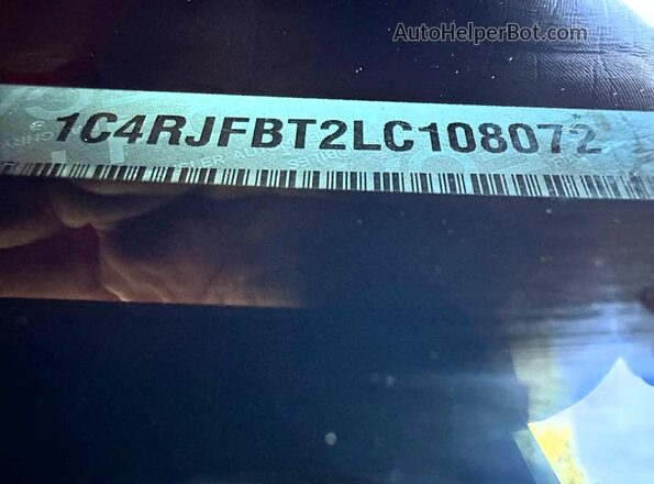 1C4RJFBT2LC108072 2020 JEEP CHEROKEE Maroon Սալոնի հետևի տեսք