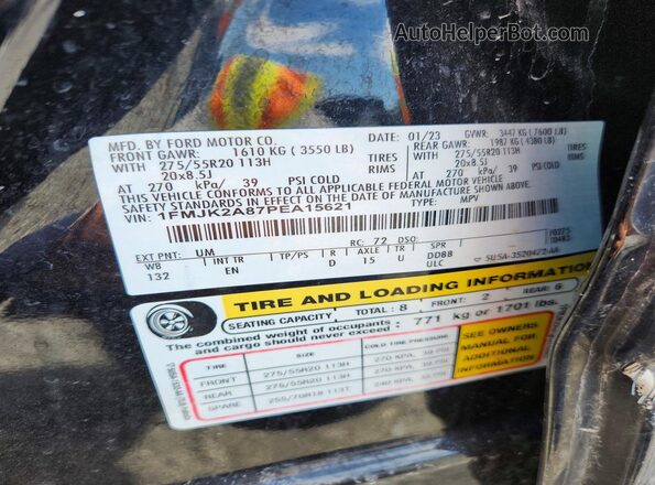 1FMJK2A87PEA15621 2023 FORD EXPEDITION Black 
