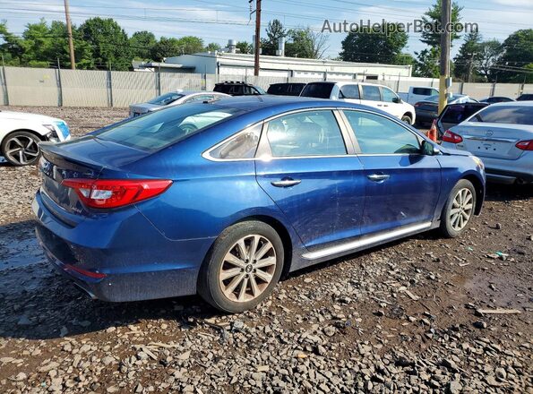 5NPE34AF7HH497781 2017 HYUNDAI SONATA Blue Передня права чверть