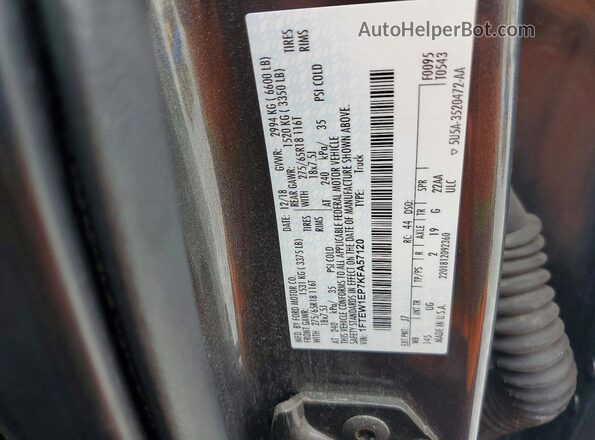1FTEW1EP7KFA57120 2019 FORD F150 Gray VIN կոդի պիտակի տեսք