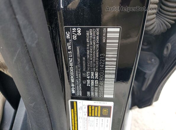 55SWF4KB0GU142213 2016 MERCEDES-BENZ C Черный Вид подкапотного пространства