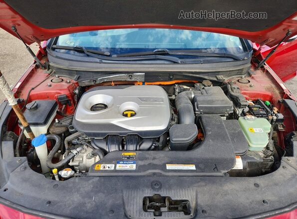 KMHE24L17GA009192 2016 HYUNDAI SONATA Red Engine compartment view