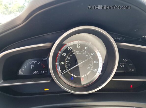 JM1BM1J74G1347897 2016 MAZDA 3 Red Vista del cuadro de instrumentos