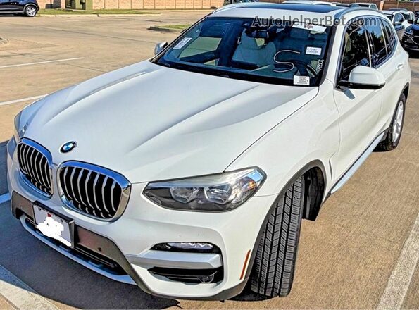 5UXTR7C51KLF24957 2019 BMW X3 White Задня права чверть