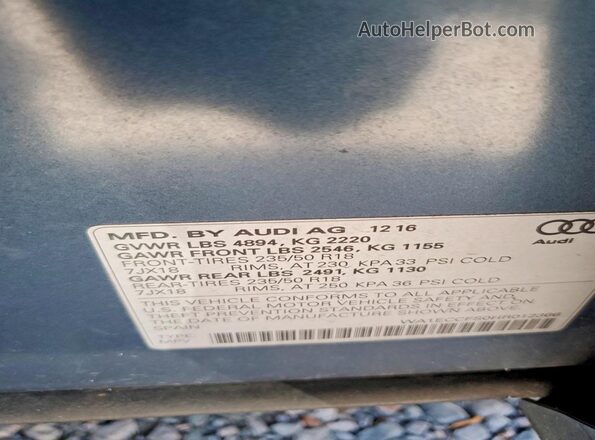 WA1ECCFS0HR012366 2017 AUDI Q3 Gray Widok wnętrza 360 stopni