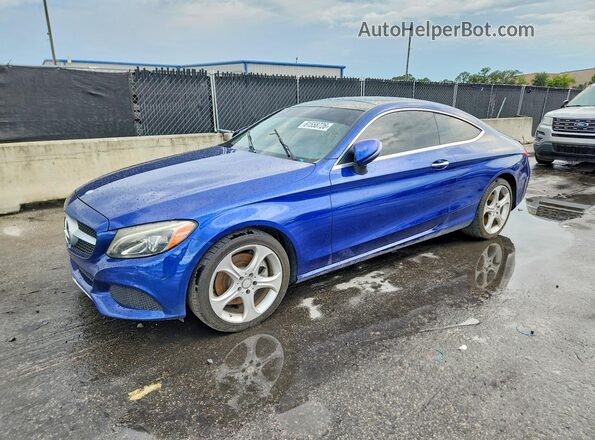 WDDWJ4JB9HF326201 2017 MERCEDES-BENZ C Blue Հետևի ձախ