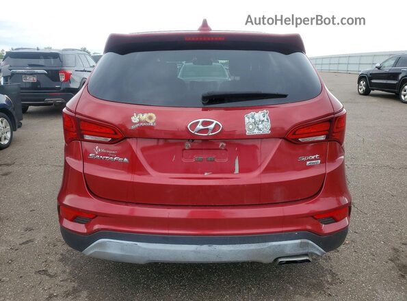 5XYZTDLB8HG394954 2017 HYUNDAI SANTA Red წინა სალონის ხედი