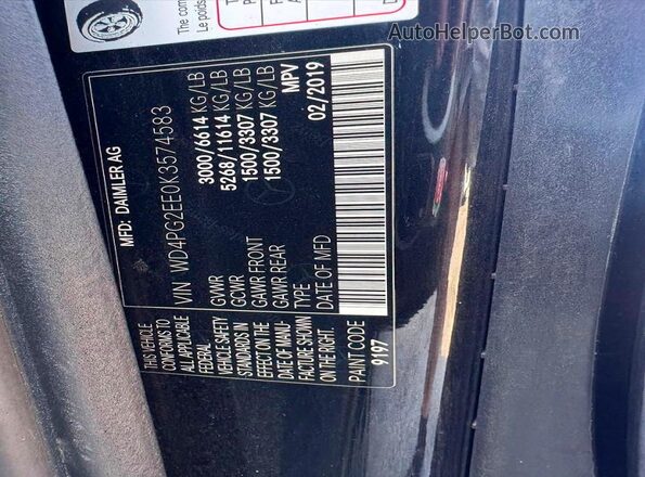 WD4PG2EE0K3574583 2019 MERCEDES-BENZ METRIS Black Rear seats view