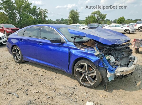 1HGCV1F4XMA059119 2021 HONDA ACCORD Blue წინა ხედი