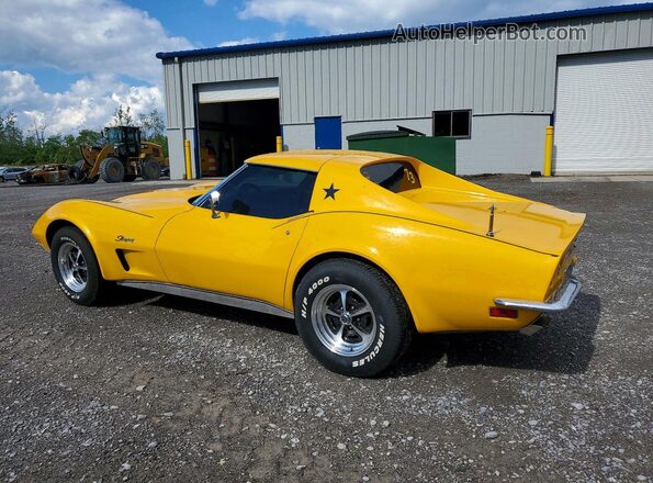1Z37J3S413935 1973 CHEVROLET CORVETTE Yellow Trasero izquierdo