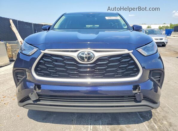 5TDCZRAH7NS546164 2022 TOYOTA HIGHLANDER Blue Rear view