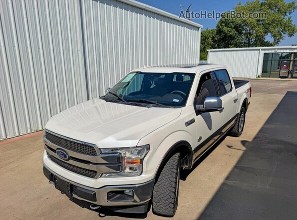 1FTEW1E55KFC64829 2019 FORD F150 White Trasero derecho