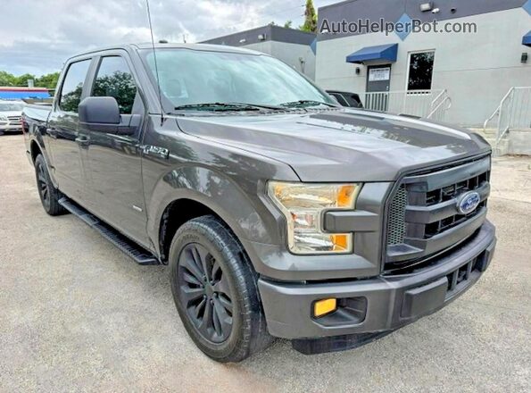 1FTEW1CP9GKF90720 2016 FORD F150 Gray Widok z przodu