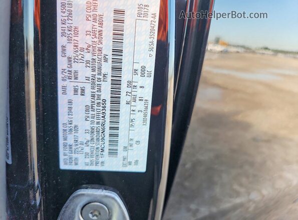 1FMCU9GN6RUA93650 2024 FORD ESCAPE Black VIN კოდის სტიკერის ხედი