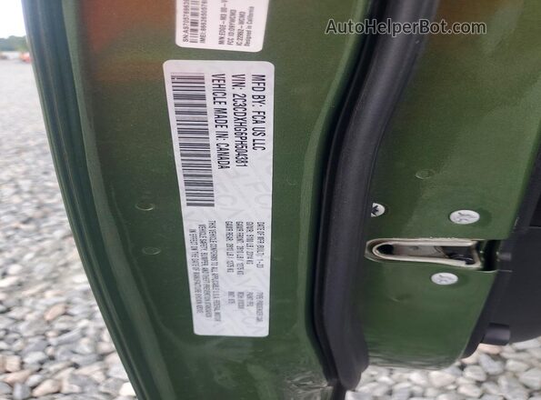 2C3CDXHG6PH504381 2023 DODGE CHARGER Green Widok naklejki z numerem VIN