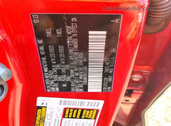 5TDKDRBH2RS533806 2024 TOYOTA HIGHLANDER Красный Панорамный вид салона 360°
