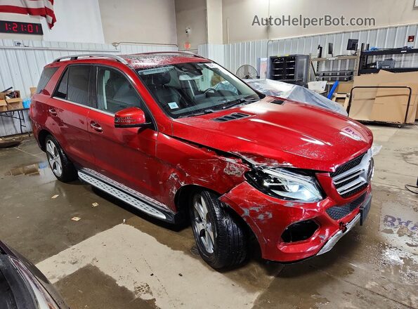 4JGDA5HB0GA601569 2016 MERCEDES-BENZ GLE Красный Передняя правая четверть