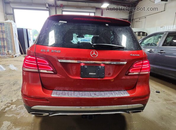 4JGDA5HB0GA601569 2016 MERCEDES-BENZ GLE Красный Вид сзади