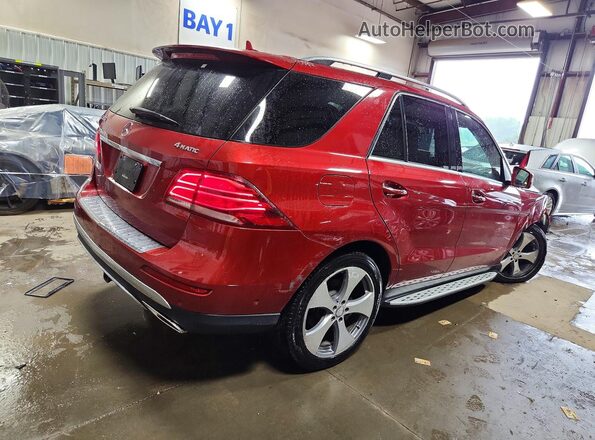4JGDA5HB0GA601569 2016 MERCEDES-BENZ GLE Красный Задняя правая четверть