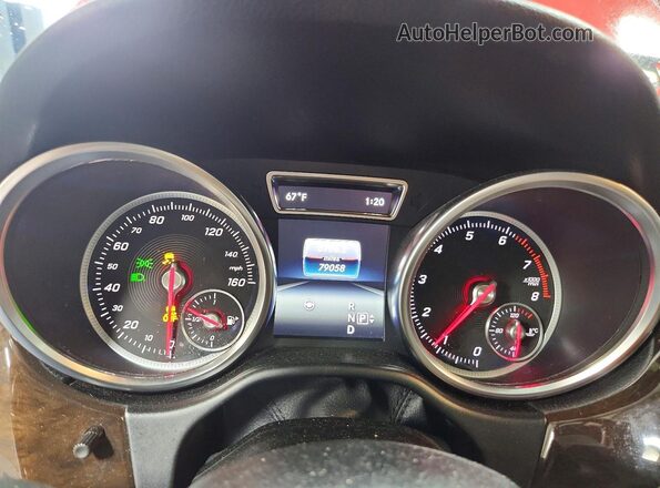 4JGDA5HB0GA601569 2016 MERCEDES-BENZ GLE Красный Вид щитка приборов