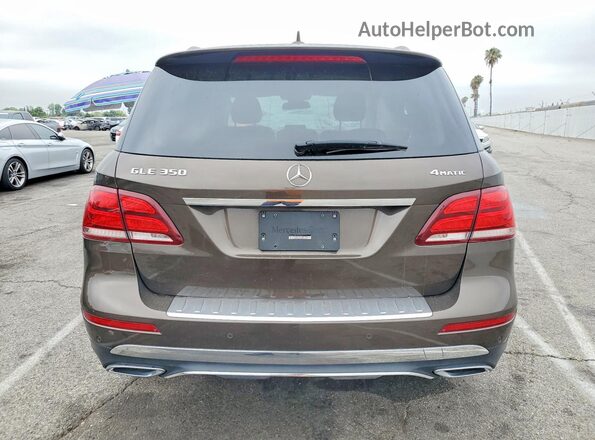 4JGDA5HB6JB029568 2018 MERCEDES-BENZ GLE Brown Widok z tyłu