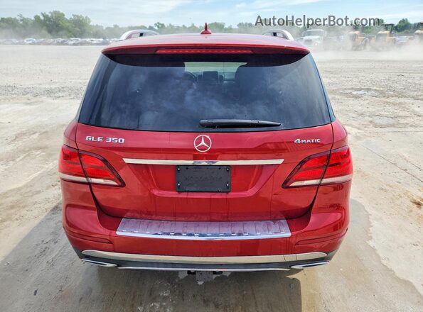 4JGDA5HB7JB185909 2018 MERCEDES-BENZ GLE Red Вид ззаду