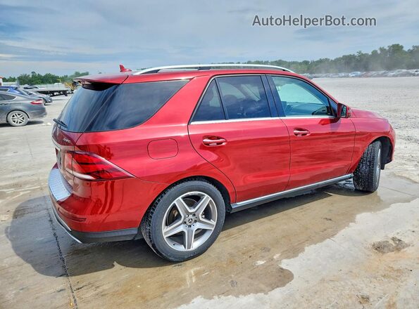 4JGDA5HB7JB185909 2018 MERCEDES-BENZ GLE Red Задня права чверть