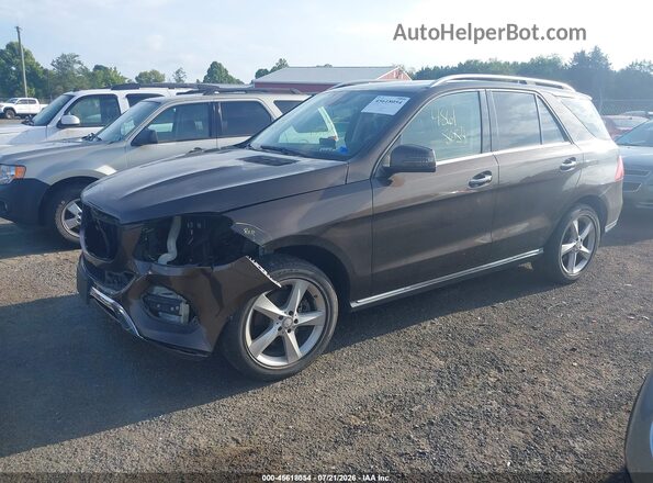 4JGDA5HB9GA812575 2016 MERCEDES-BENZ GLE 350 Коричневый Передняя левая четверть