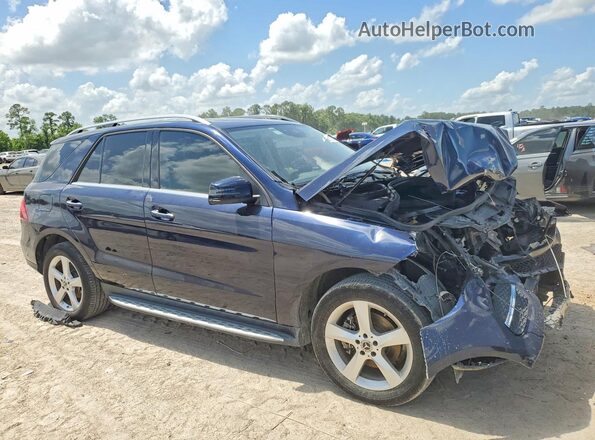 4JGDA5JB3JB146549 2018 MERCEDES-BENZ GLE Синий Передняя правая четверть