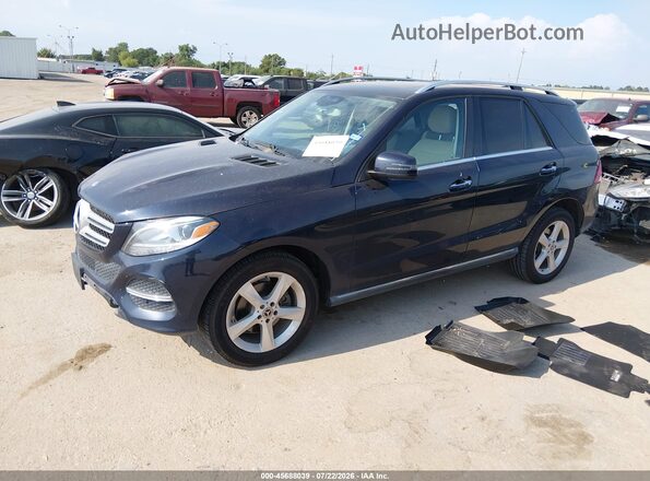4JGDA5JB4HA933820 2017 MERCEDES-BENZ GLE 350 Синий Передняя левая четверть