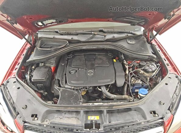 4JGDA5JB5HA957527 2017 MERCEDES-BENZ GLE Red Vista del compartimento del motor