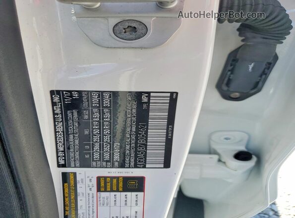 4JGDA5JB7JB054621 2018 MERCEDES-BENZ GLE White Widok naklejki z numerem VIN