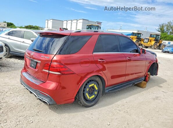 4JGDA7FBXGA697922 2016 MERCEDES-BENZ GLE Red Задня права чверть