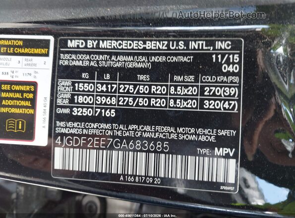 4JGDF2EE7GA683685 2016 MERCEDES-BENZ GL 350 BLUETEC Black Engine compartment view