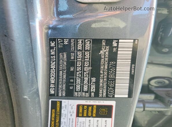 4JGDF6EE1JB056778 2018 MERCEDES-BENZ GLS Gray სალონის 360-გრადუსიანი ხედი