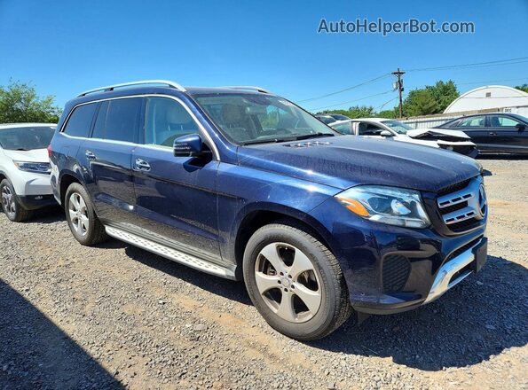 4JGDF6EE5HA881058 2017 MERCEDES-BENZ GLS Синий Передняя правая четверть