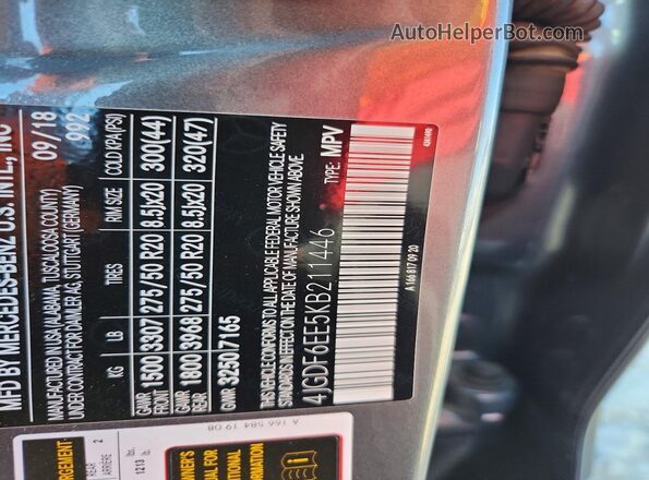 4JGDF6EE5KB211446 2019 MERCEDES-BENZ GLS Gray Vista interior de 360 grados