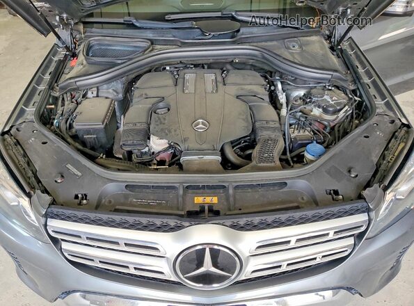 4JGDF6EE7JB097741 2018 MERCEDES-BENZ GLS Gray Vista del compartimento del motor