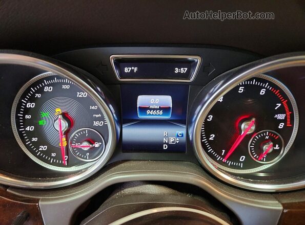 4JGDF6EE9KB219095 2019 MERCEDES-BENZ GLS Red Вид щитка приладів