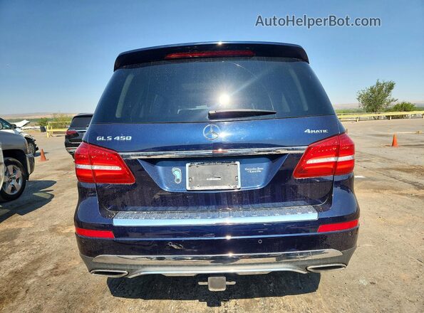 4JGDF6EEXKB208445 2019 MERCEDES-BENZ GLS Blue Вид ззаду