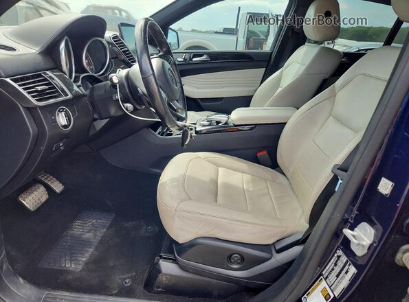 4JGED6EBXHA054768 2017 MERCEDES-BENZ GLE Blue Widok wnętrza z przodu