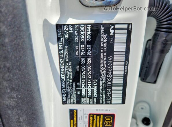 4JGFB4EB0SB465306 2025 MERCEDES-BENZ GLE White სალონის 360-გრადუსიანი ხედი