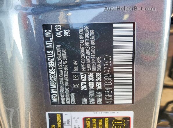 4JGFB4FB3RA973607 2024 MERCEDES-BENZ GLE Gray 360 interior view
