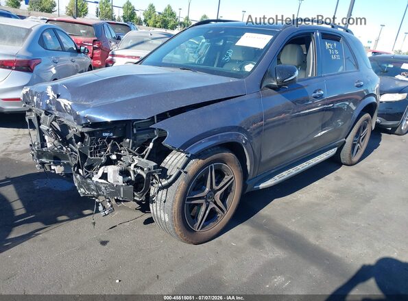 4JGFB4GBXRB017968 2024 MERCEDES-BENZ GLE 450 PLUG-IN HYBRID Синий Передняя левая четверть