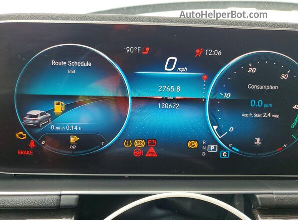 4JGFB4JB7LA126605 2020 MERCEDES-BENZ GLE Серый Вид щитка приборов