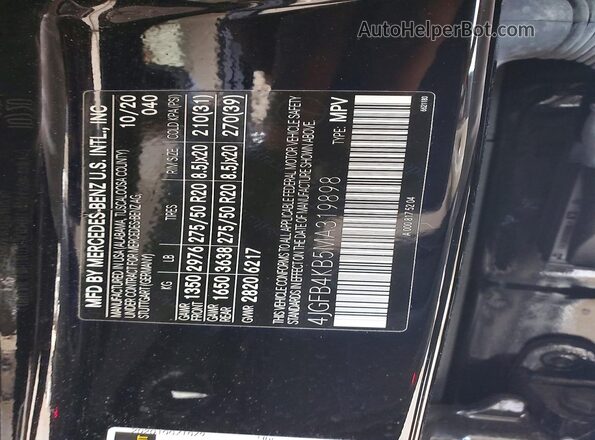 4JGFB4KB5MA319898 2021 MERCEDES-BENZ GLE Black ძრავის განყოფილების ხედი