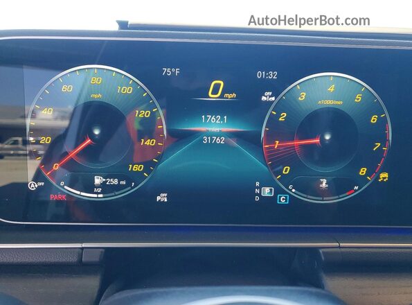 4JGFB4KB7NA803718 2022 MERCEDES-BENZ GLE White ხელსაწყოთა პანელის ხედი