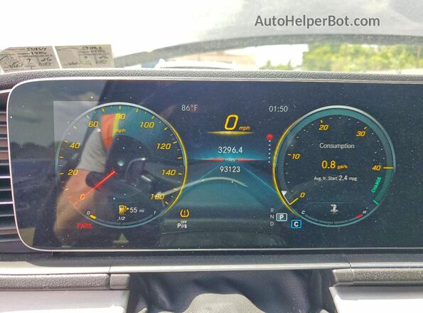 4JGFB4KB8NA591864 2022 MERCEDES-BENZ GLE Черный Вид щитка приборов