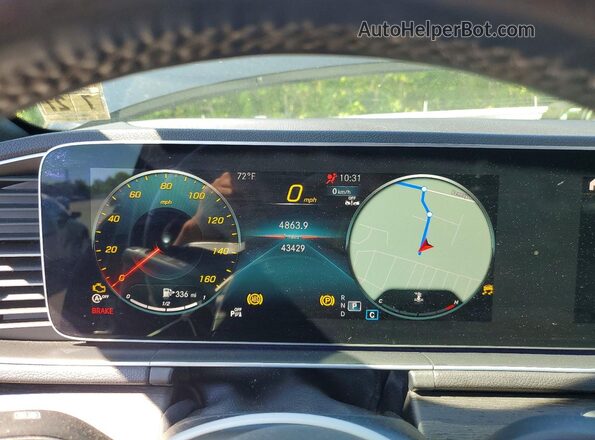 4JGFB4KB8NA786847 2022 MERCEDES-BENZ GLE Черный Вид щитка приборов