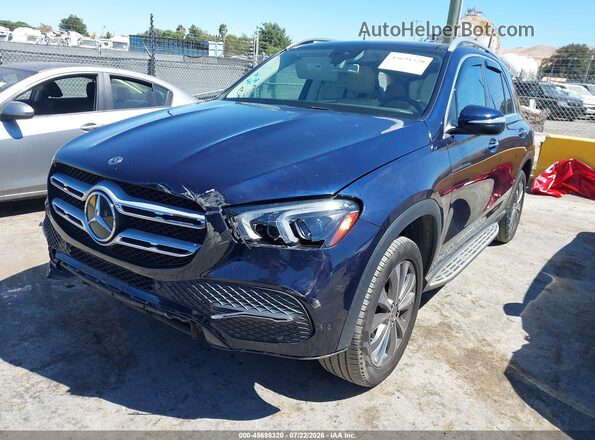 4JGFB4KE3LA142146 2020 MERCEDES-BENZ GLE 350 Blue წინა მარცხენა ხედი სამი მეოთხედიდან
